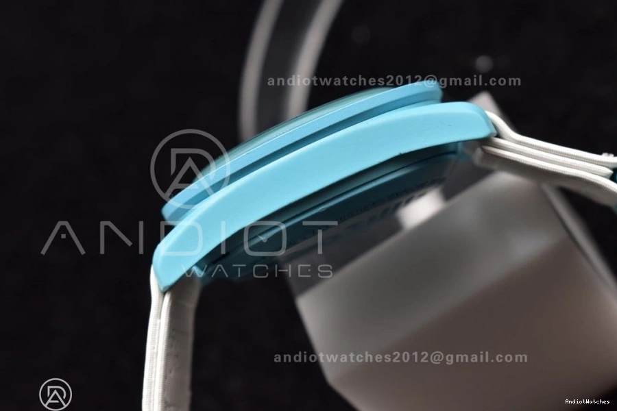 Quartz Nylon Strap Mission Flexible x Bioceramic Uranus to Omega on Swatch Moonwatch 1178 0903
